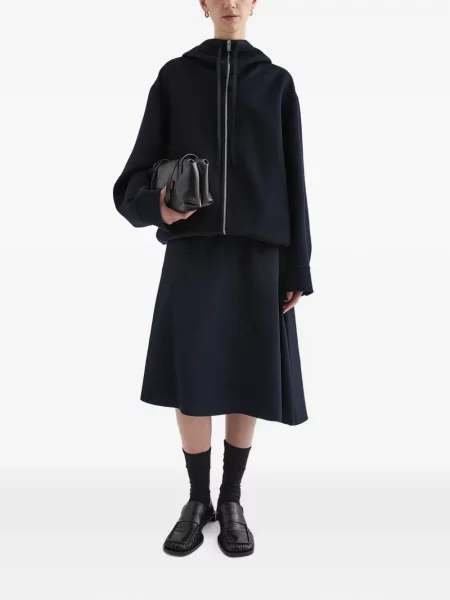 Ușor geacă Jil Sander din cașmir albastru