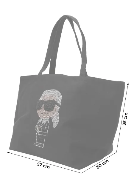 Karl Lagerfeld Shopper Ikon svetlosivá čierna