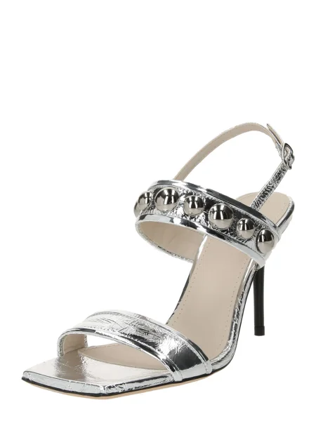 IRO sandale de piele Chlorite Silver argintiu