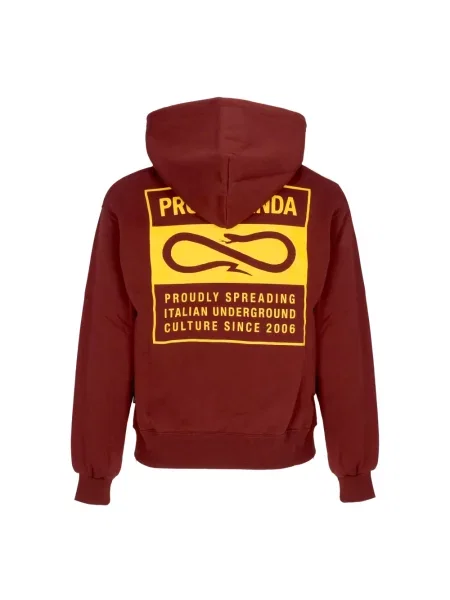 Bluza z kapturem Propaganda z kapturem z logo czerwona