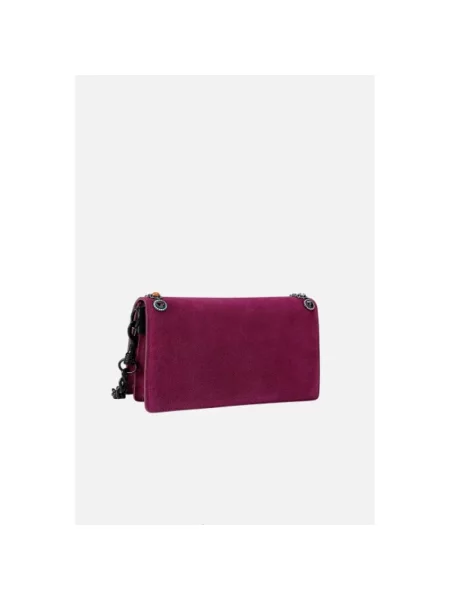 Kurt Geiger London torebka zamszowa SLOANE fioletowa