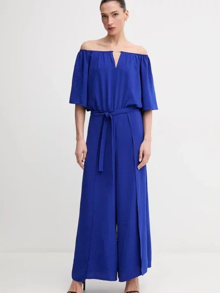 Joseph Ribkoff salopetă cu decolteu rotund albastru