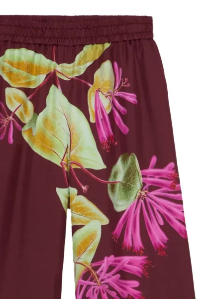Pantaloni Pierre-louis Mascia cu model floral cu imagine roșu