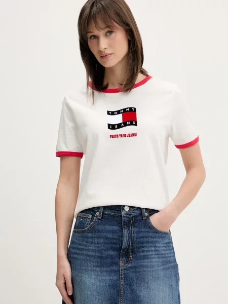 Tommy Jeans tričko dámske béžová