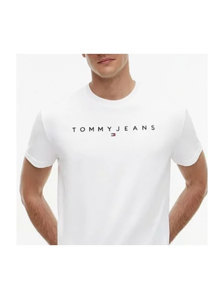 Majica Tommy Jeans s autogramom bijela