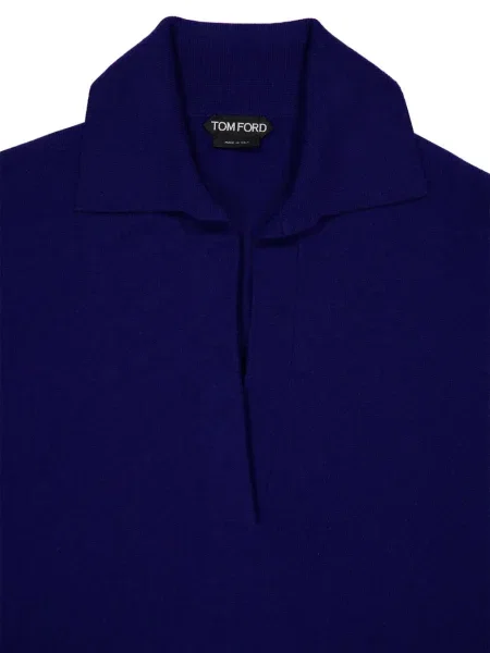 Polo Tom Ford din cașmir albastru
