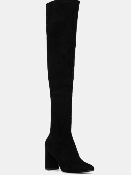 Jeffrey Campbell cizme din piele întoarsă cu drept negru