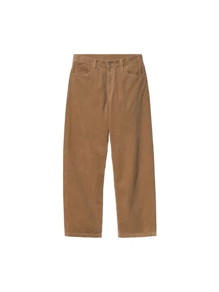 Aksamitne spodnie Carhartt Wip brązowe