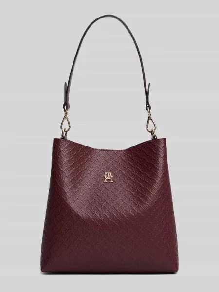 Tommy Hilfiger Torebka Th Icon Shoulder Bag Mono Bordowy