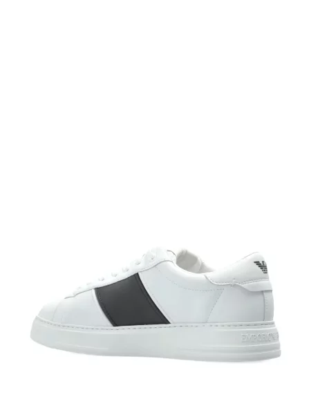 Sneakerși Emporio Armani din piele alb
