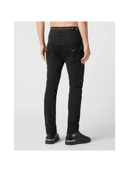 Jeansy straight leg Philipp Plein czarne