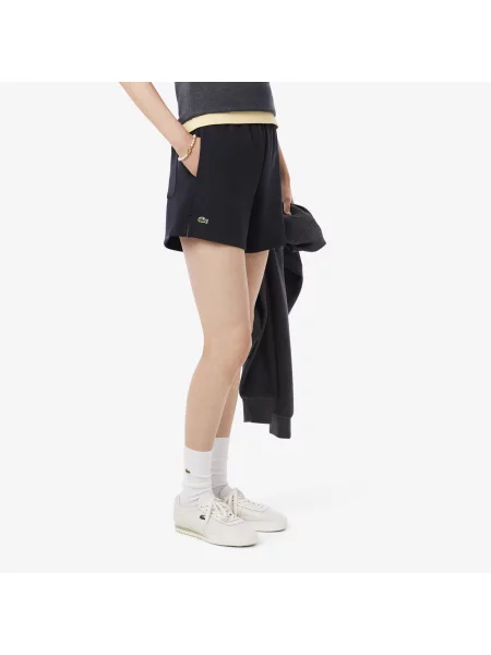 Lacoste Szorty Z Dwuwarstwowego Piqué granatowe
