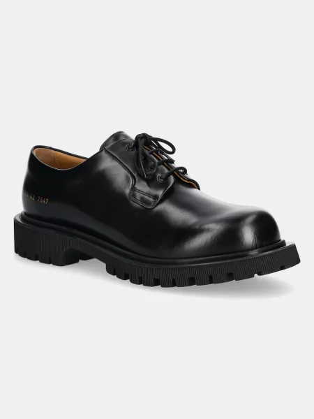 Кожени половинки обувки Common Projects Chunky Derby черно