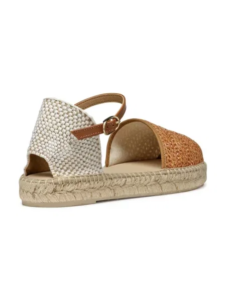 Espadrilky Geox D LAMPEDUSA hnědá