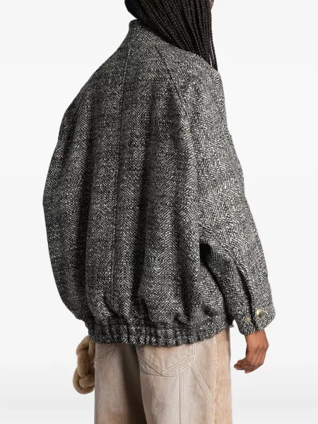 Geacă bomber Darkpark cu model herringbone gri