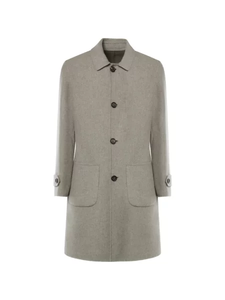 Palton Eleventy cu model herringbone gri
