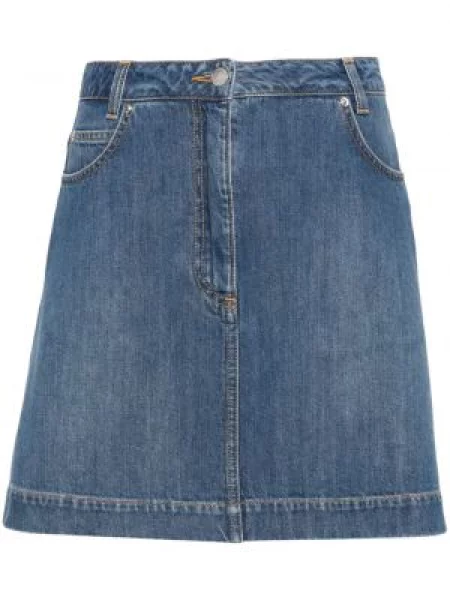 Fustă din denim Moschino în linie A