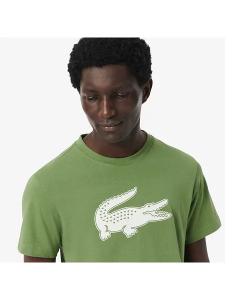 Lacoste Sportowy T-Shirt Ultra Dry Z Logo Xxl zielony