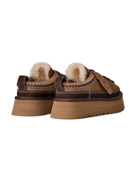 Замшевые тапочки Ugg на шнуровке