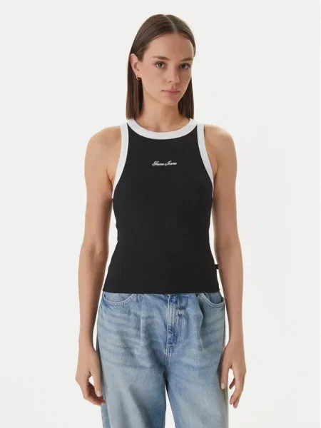 Guess Jeans Felső Slim Fit fekete
