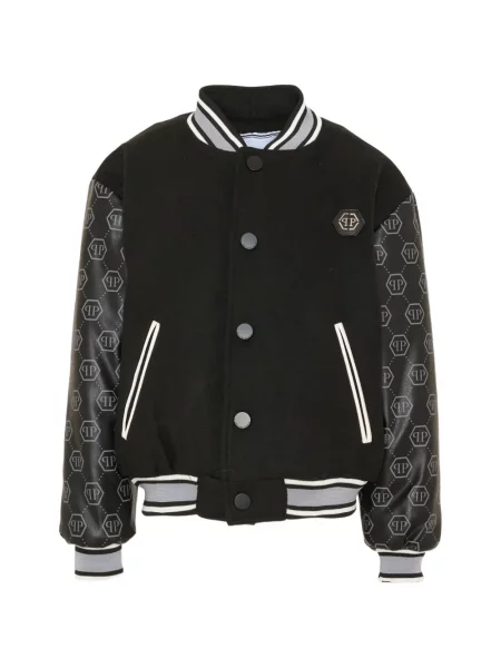 Kurtka bomber dziecięcy Philipp Plein czarny