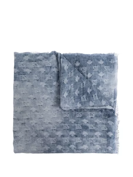 Fular Dsquared2 cu franjuri albastru