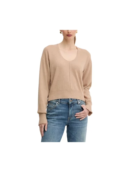 Sweter Twinset brązowy