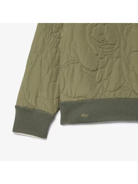 Lacoste Bluza Z Okrągłym Dekoltem Dwustronna Ze Wzorem Oversize Kremowa Kremowy