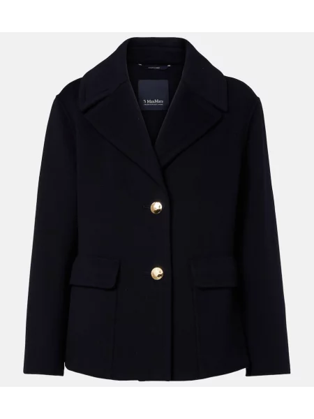 Geacă 's Max Mara de lână albastru