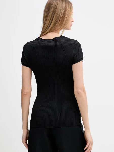Tommy Hilfiger T-shirt z wiskozą czarna