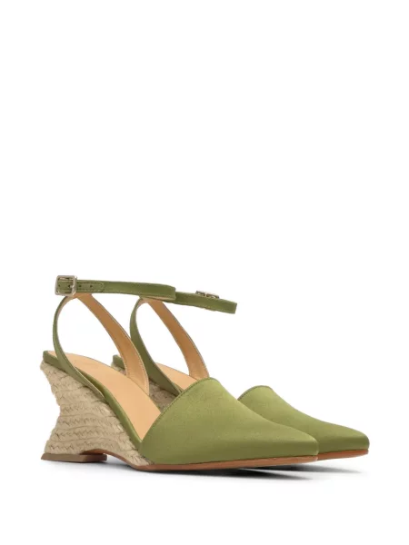 Espadrile Castaner cu pană verde