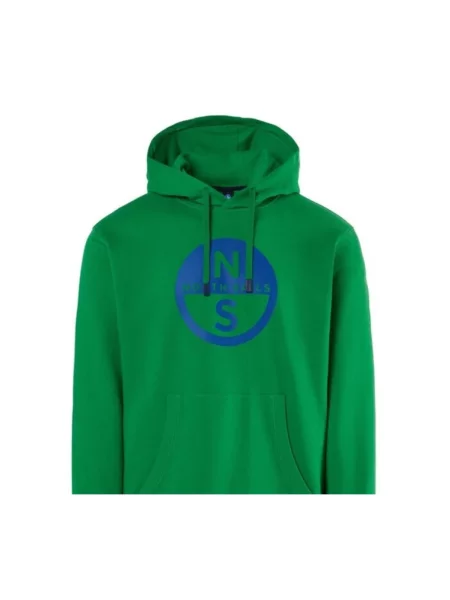 Bluza z kapturem North Sails z kapturem z logo zielona