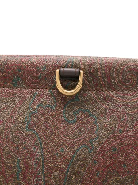 Geantă Etro cu model paisley maro