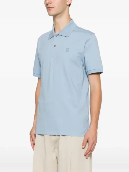 Tricou polo Sandro cu autograf albastru