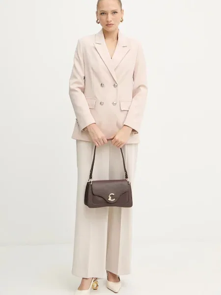 Піджак Guess FIONA двобортний однотонний бежевий