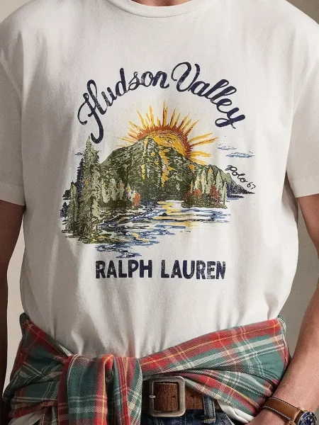 Футболка Polo Ralph Lauren з аплікацією бежевий
