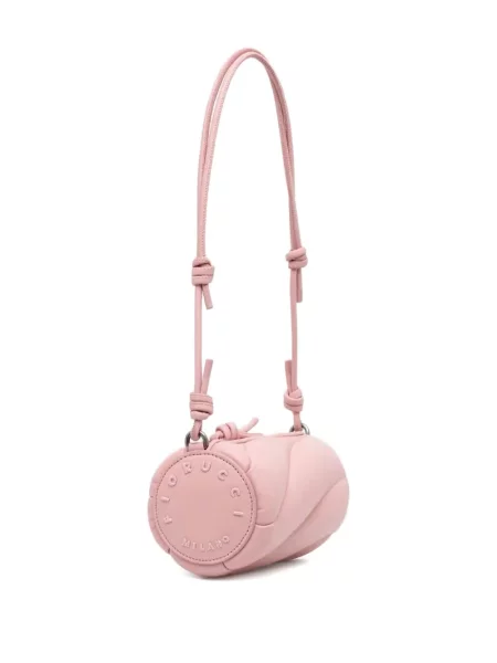 Geanta de piele Fiorucci din piele roz
