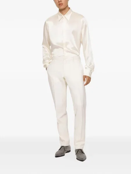 Cămașă Dolce & Gabbana din satin alb