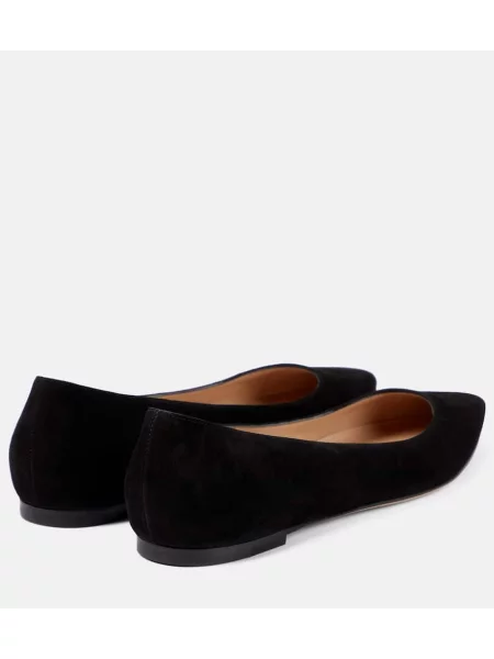 Balerini Gianvito Rossi din piele de căprioară negru