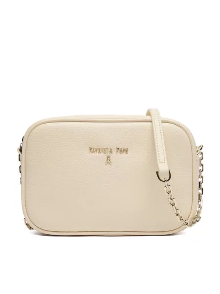 PATRIZIA PEPE Torba za čez ramo naravno bela