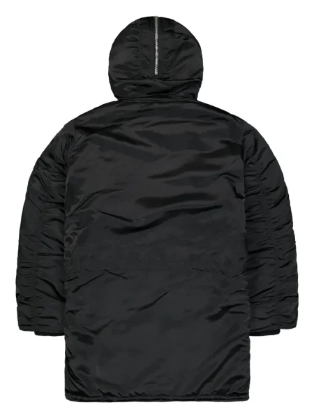 Palton Alpha Industries cu glugă negru