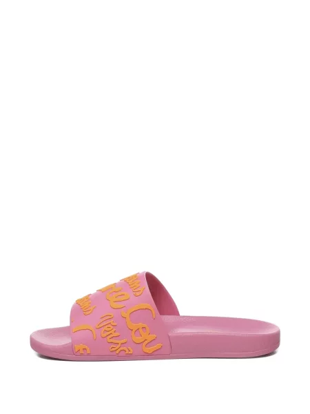 Papuci Versace Jeans Couture cu autograf roz