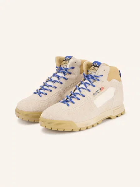 Autry Botki Sznurowane Malga Mid beige beżowe