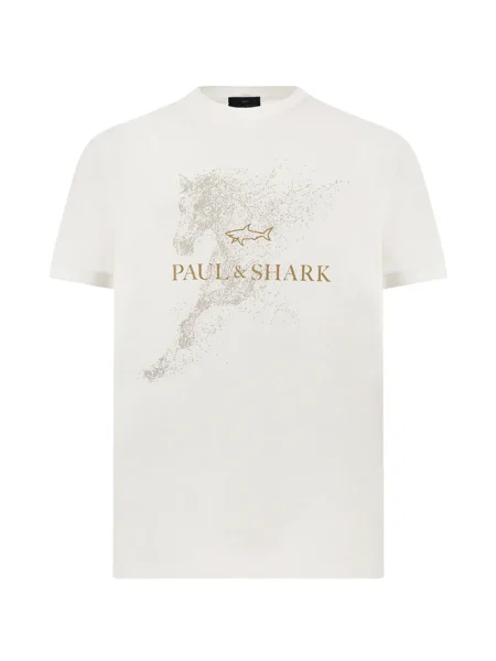 Tricou Paul & Shark cu imagine alb