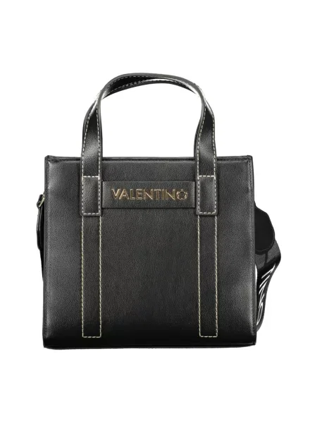 Lniana torebka Valentino Bags czarna