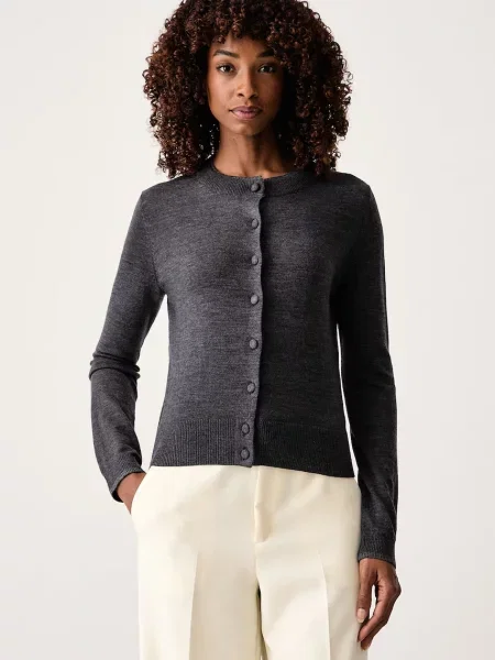 Guess cardigan pentru femei din lână merino PRISCILLA gri