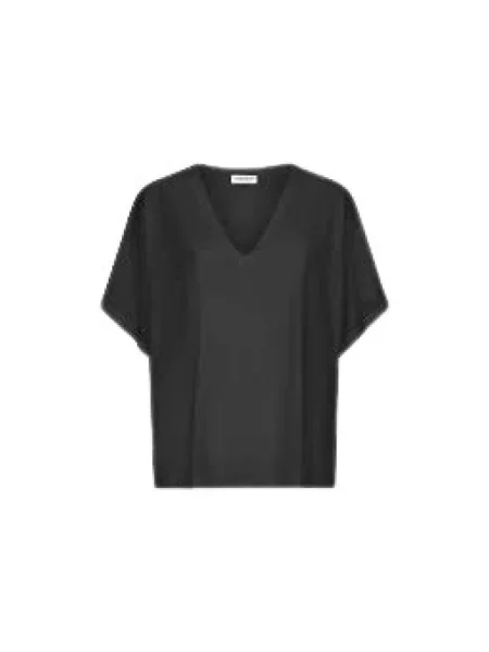 Bluzka Dondup z dekoltem w serek czarna