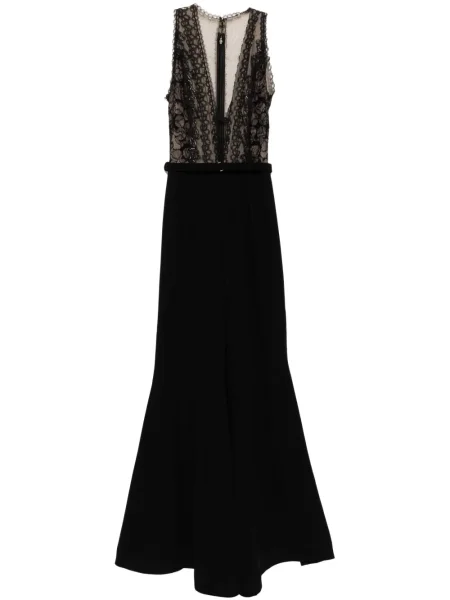 Salopetă Saiid Kobeisy din dantelă negru