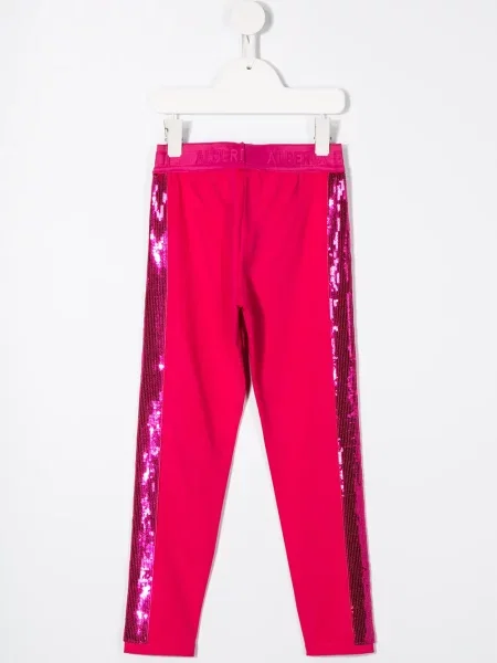 Legginsy dziecięce Alberta Ferretti różowe