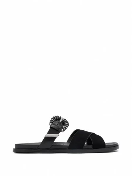 Sandale Sam Edelman fără toc cu cataramă negru